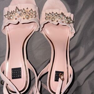 White House Black Market Blush Pearl Heels
